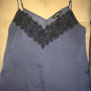 Grey blue silky camisole